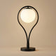 Lampe de Table Globe Opalin & Métal Noir - Liora