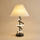 Lampe de Table Spirale LED & Abat-jour Plissé - Hélia