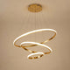 Lustre LED 3 Anneaux en Spirale Doré – Anélio