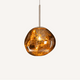 Suspension Transparente Effet Fusion Ambré et Métal Chromé – Mélora