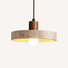Wood & Travertine Pendant – Travéhalo