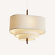 Suspension Design Beige en Bois & Tissu - Calora