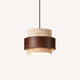Travertine & Wood Cylinder Pendant Light - Travora