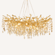 Lustre Branche Dorée en Cristal - Sylvara