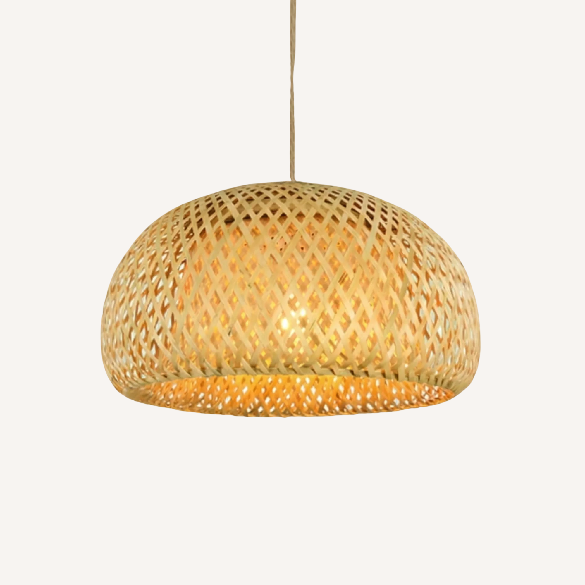 Braided Rattan Circular Pendant Light - Ombrelia