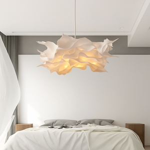 Lustre fleur allumé, lumière diffusée par le papier