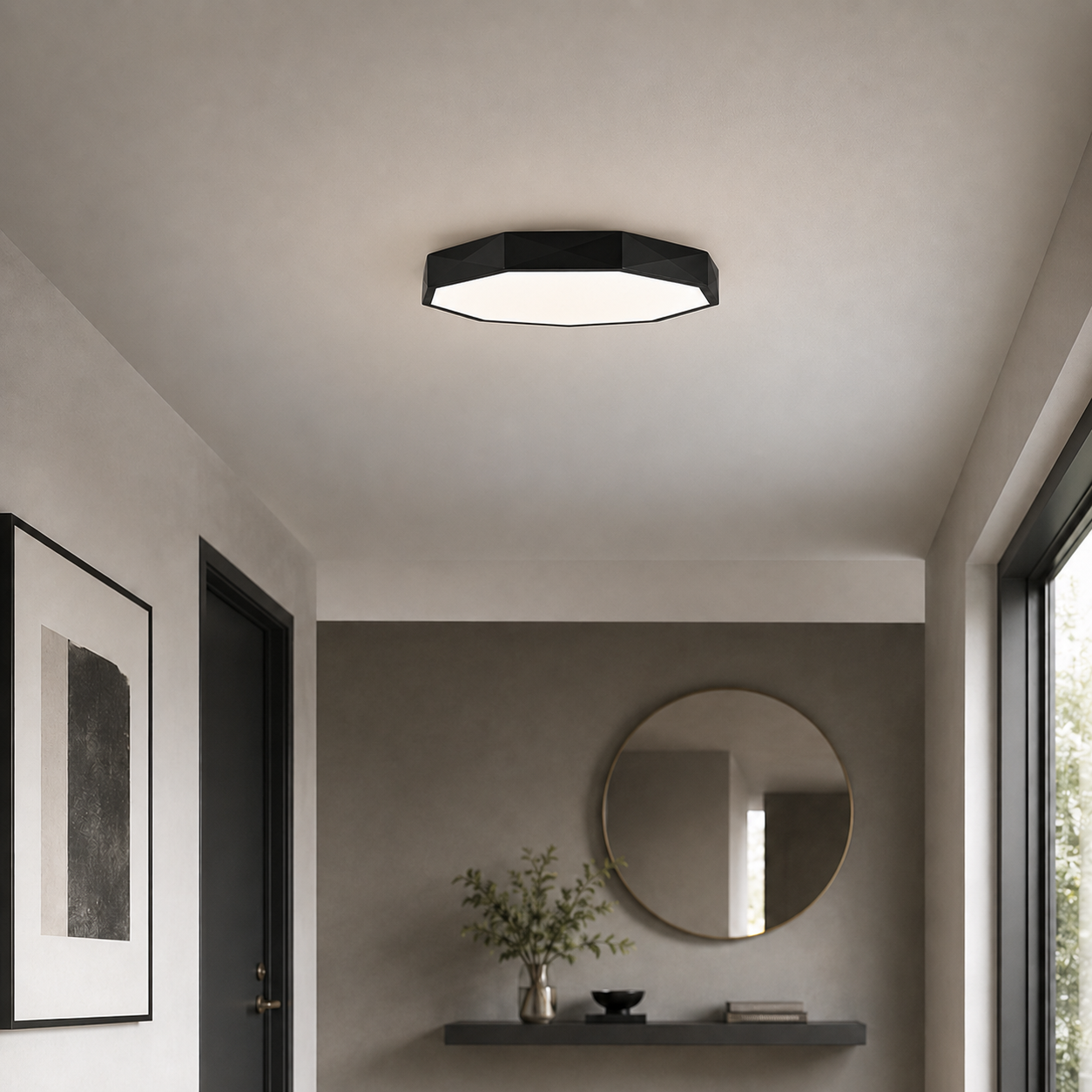 Plafonnier LED Octogone Coloré Ultra-Fin - Octélis