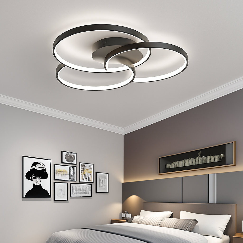 Détail des cercles LED décalés