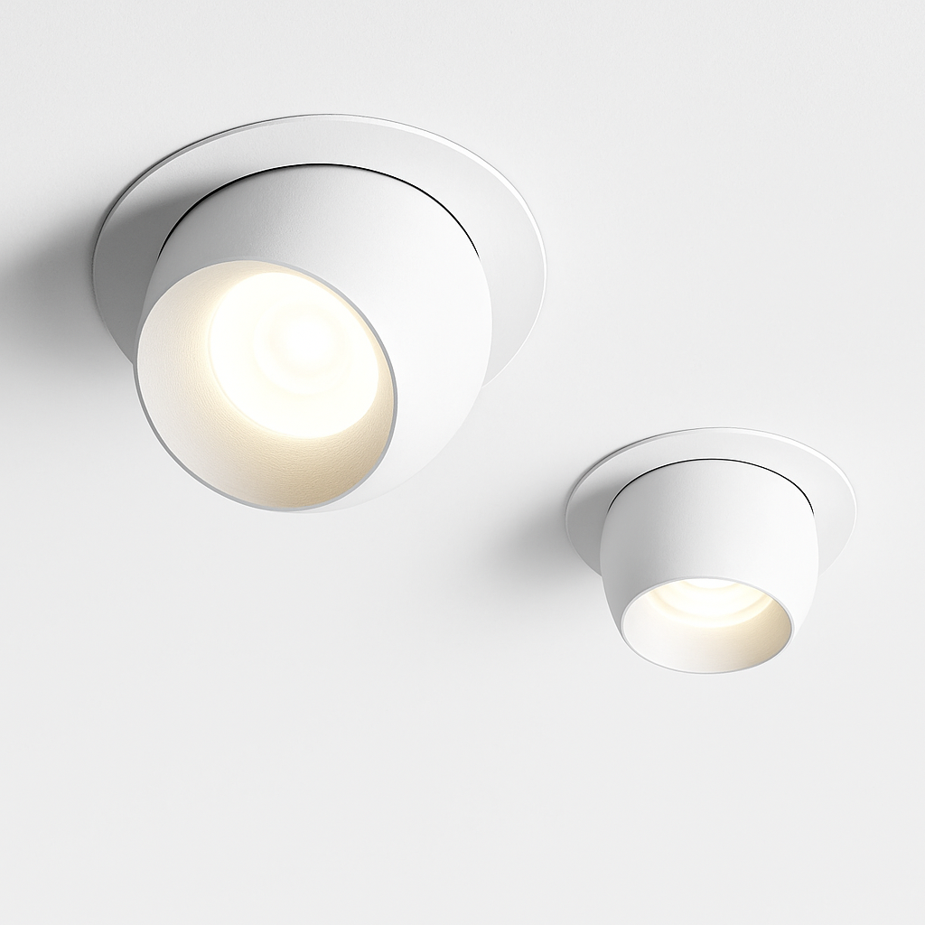 Spot LED encastré blanc à tête orientable