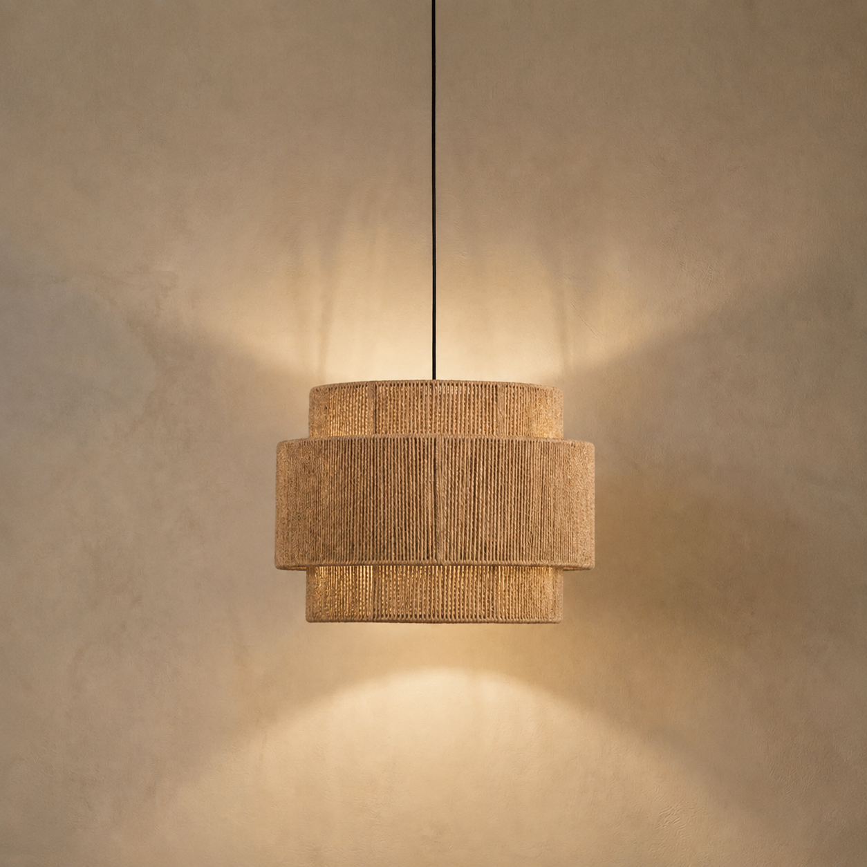 NATURA - Rattan-Pendelleuchte - Böhmische Eleganz