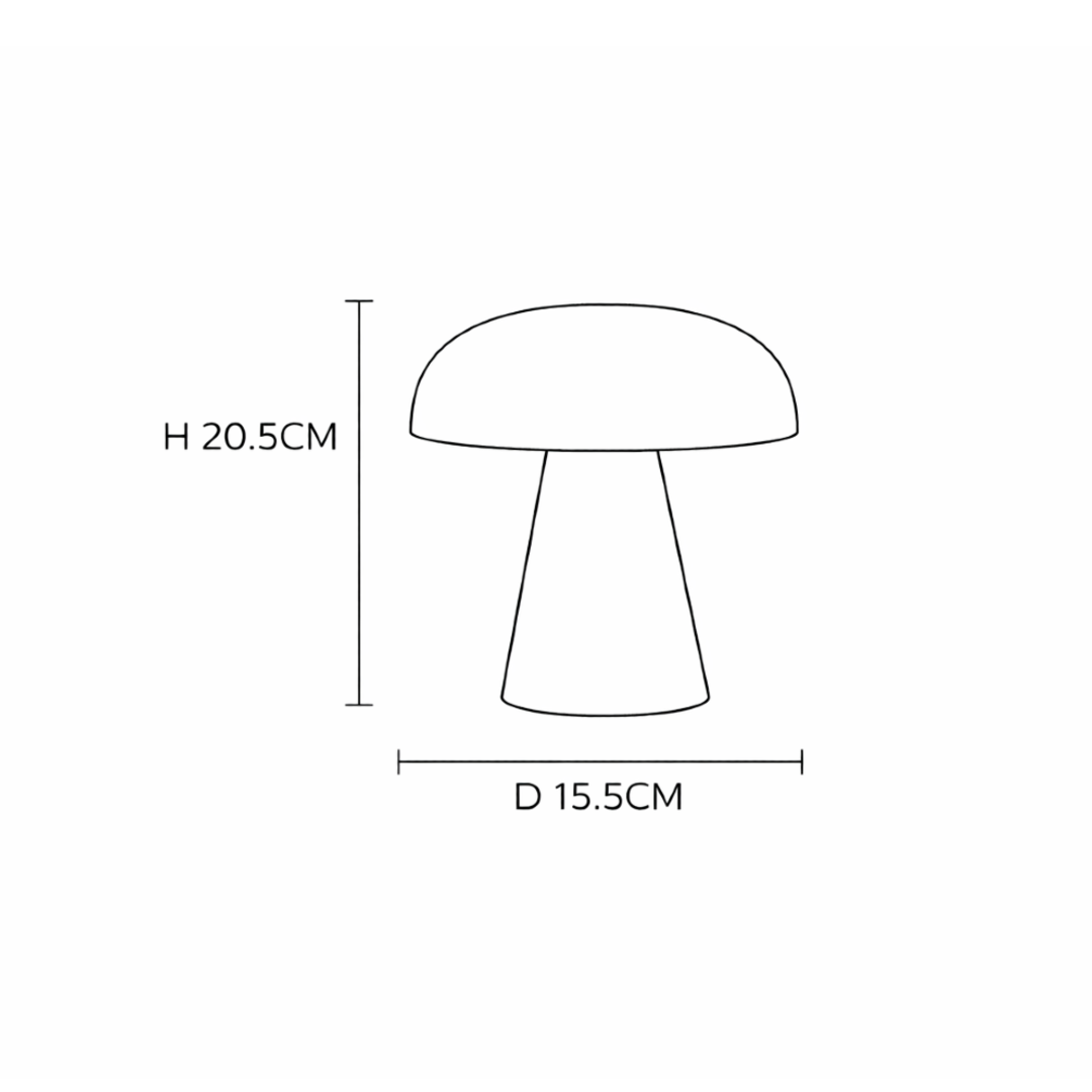 Lampe de Table Champignon Design en Métal - Fuméa