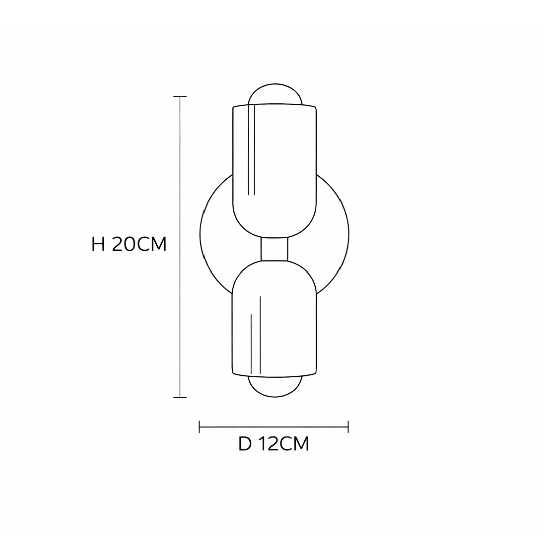Designer-Doppelkopf-Wandleuchte – Olivéil