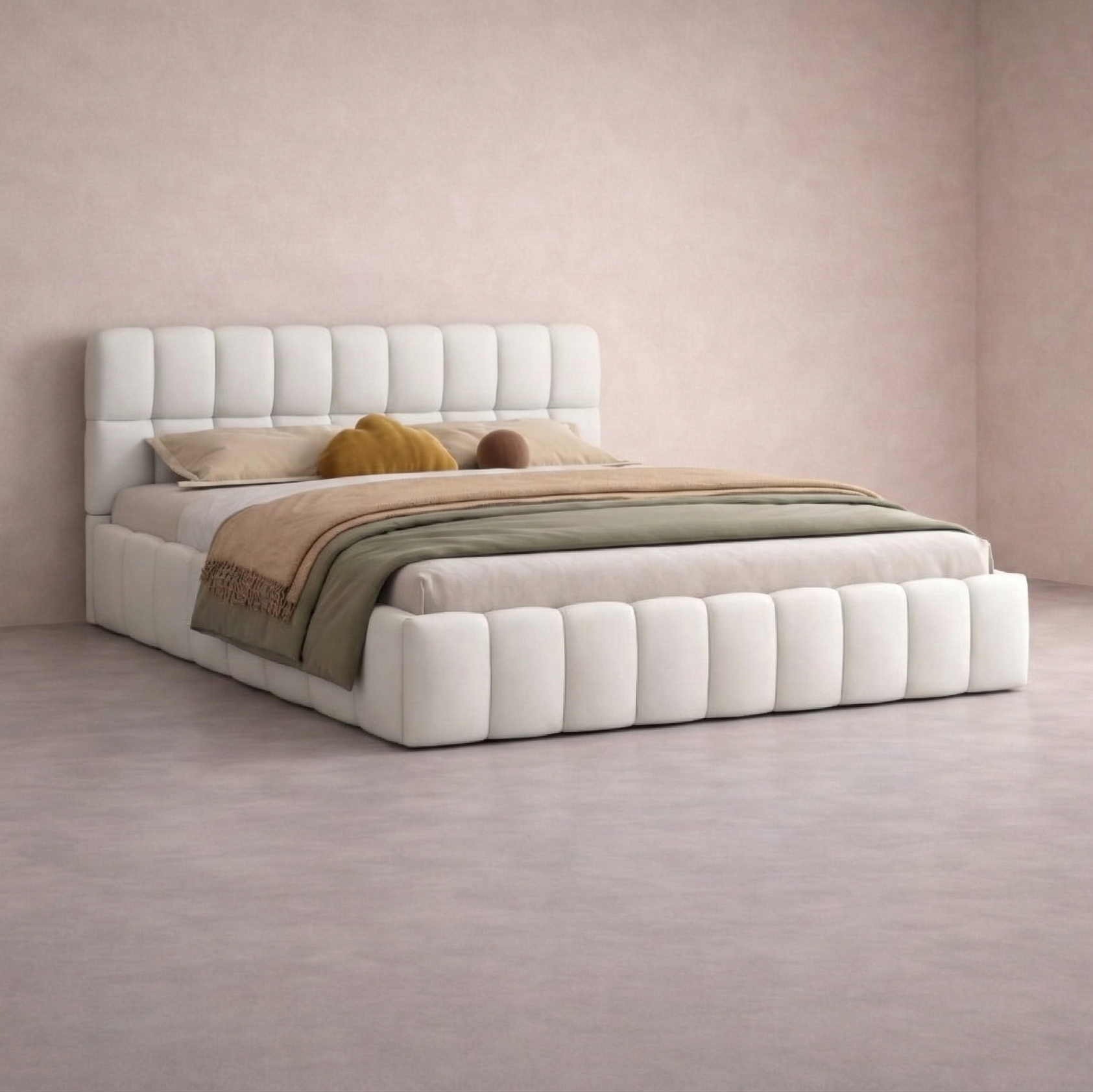 Lit Nuage Blanc Crème – Veloura