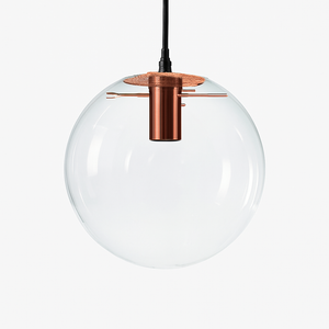 Ampoule visible à travers le verre de la suspension Sphéra