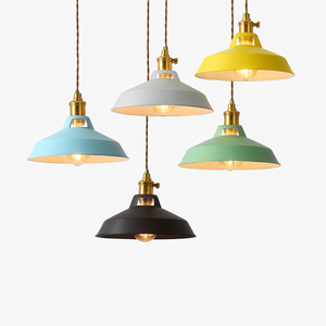 Suspension cloche en métal coloré style loft Skala