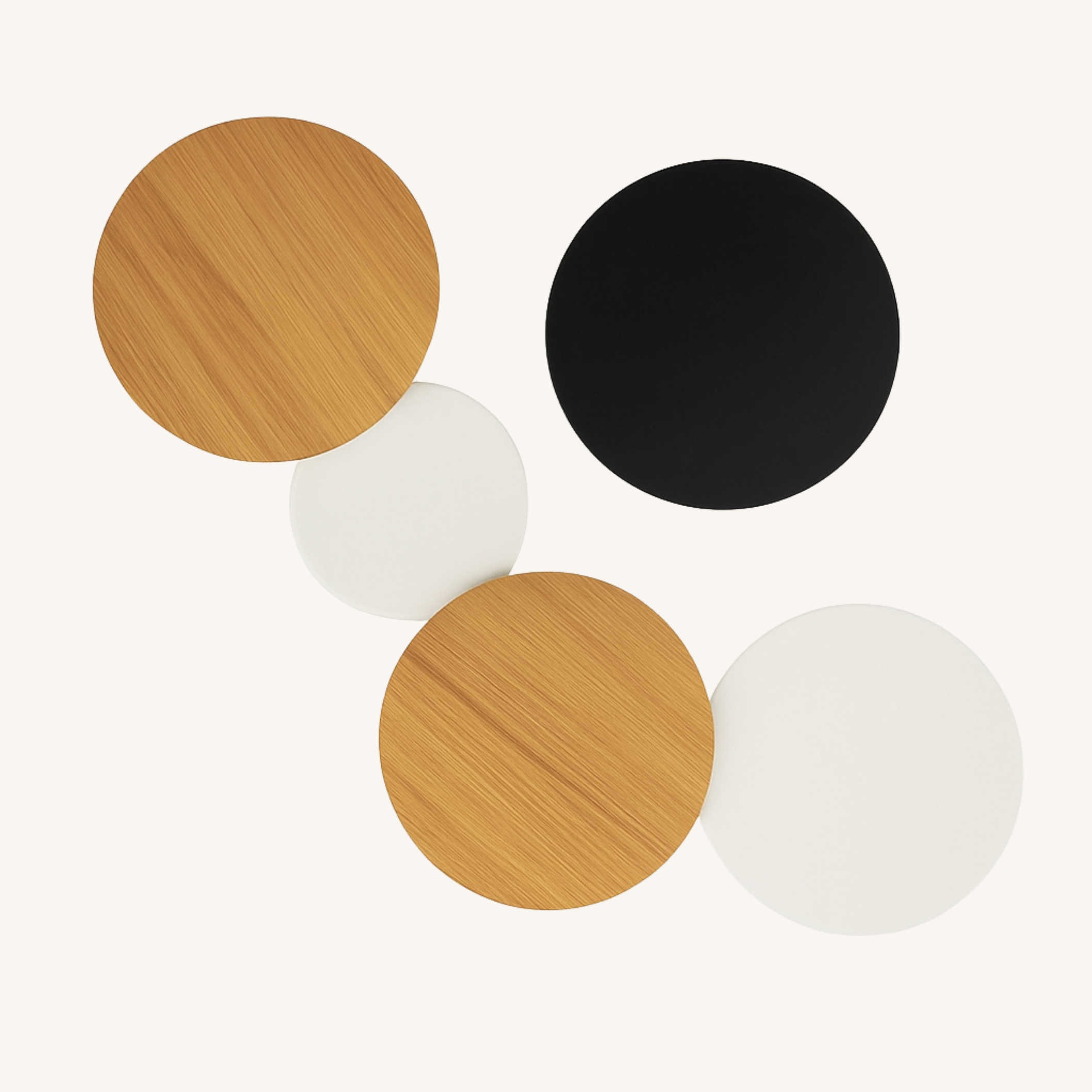 Applique Murale LED Ronde Bois ou Métal - Eclipséil