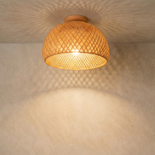 Plafonnier Circulaire en Rotin Naturel – Natora